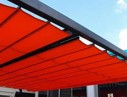 Pergola en tela acrilica